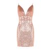 Sequin Spaghetti Strap Short Bodycon Evening Dress
