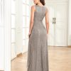 Womens Elegant Sequin Evening Cocktail Dress Deep-V Asymmetric Slit Slim