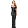 Womens Sequin Evening Dress Deep-V Spaghetti Strap Sleeveless Maxi Dress