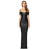 Womens Sequin Evening Dress Deep-V Spaghetti Strap Sleeveless Maxi Dress