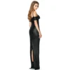Womens Sequin Evening Dress Deep-V Spaghetti Strap Sleeveless Maxi Dress