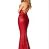 Sequin Halter Backless Mermaid Evening Sleeveless Long Dress