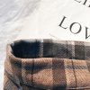 Womens High Waist Plaid Woolen Pleated Mini Skirt Fall Winter Preppy Office