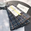 Womens High Waist Plaid Woolen Pleated Mini Skirt Fall Winter Preppy Office