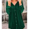 Womens Elegant Velvet Shirt Collar Long Sleeve High Waist Mini Dress