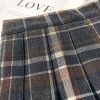 Womens High Waist Plaid Woolen Pleated Mini Skirt Fall Winter Preppy Office