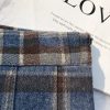 Womens High Waist Plaid Woolen Pleated Mini Skirt Fall Winter Preppy Office