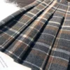 Womens High Waist Plaid Woolen Pleated Mini Skirt Fall Winter Preppy Office