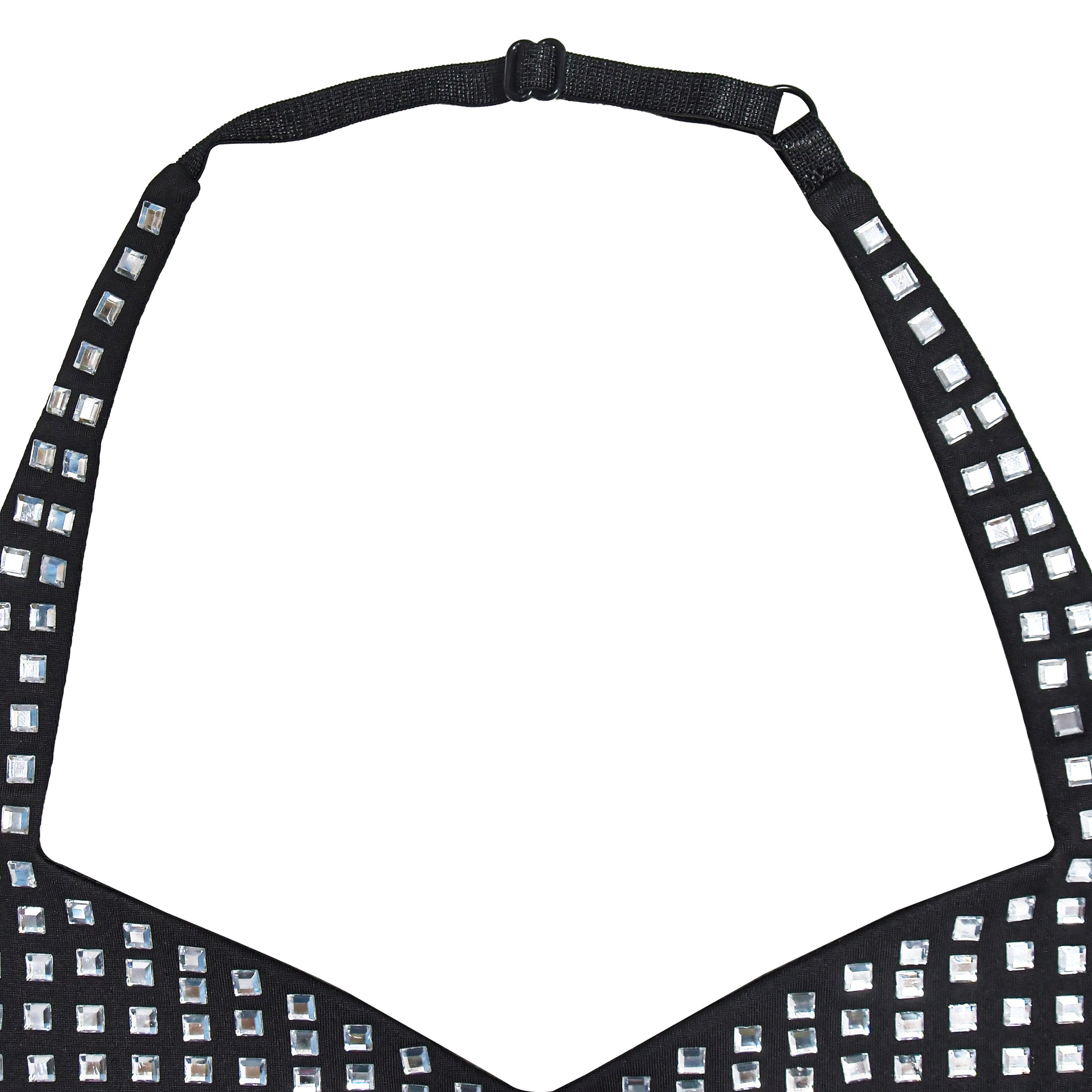 Halter Neck Rhinestone Bodycon Mini Dress Elegant High Waist