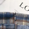 Womens High Waist Plaid Woolen Pleated Mini Skirt Fall Winter Preppy Office