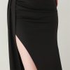 Satin Spaghetti Strap Slim Fit Mermaid Evening Dress High Slit Summer Party