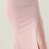 One-Shoulder Satin Pleated Slim-Fit Mermaid Evening Dress High Slit Party Wedding
