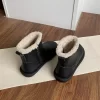 Womens Waterproof Warm Fleece Snow Boots Side Zip Round Toe Flat Winter