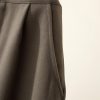 High Waist A-Line Midi Skirt Winter Solid Button Slimming