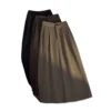 High Waist A-Line Midi Skirt Winter Solid Button Slimming