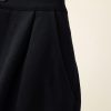 High Waist A-Line Midi Skirt Winter Solid Button Slimming