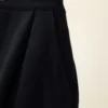 High Waist A-Line Midi Skirt Winter Solid Button Slimming