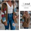 Womens Street Style Western Print Corduroy Loose Mid-Long Shirt Jacket