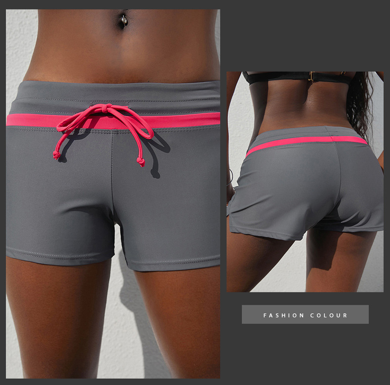 Womens Plus Size Quick Dry Athletic Swim Briefs Solid Floral Nylon