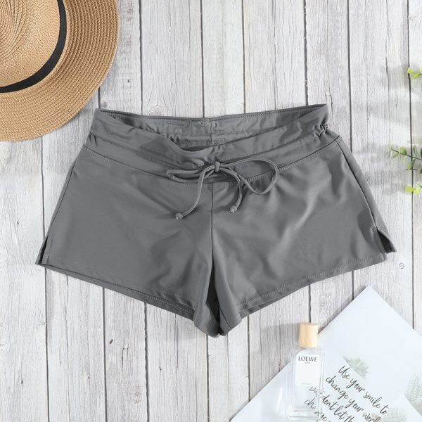 Womens Plus Size Quick Dry Athletic Swim Briefs Solid Floral Nylon