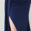 Satin Spaghetti Strap Slim Fit Mermaid Evening Dress High Slit Summer Party