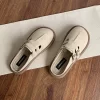 Womens Casual Slip-On Clogs Suede Buckle Hollow Anti-Slip Rubber Sole