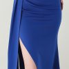 Satin Spaghetti Strap Slim Fit Mermaid Evening Dress High Slit Summer Party