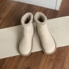 Womens Waterproof Warm Fleece Snow Boots Side Zip Round Toe Flat Winter