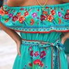 Off Shoulder Floral Digital Print Maxi Flared Plus Size Dress