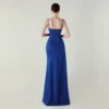 Satin Spaghetti Strap Slim Fit Mermaid Evening Dress High Slit Summer Party