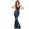 Sequin Halter Backless Mermaid Evening Sleeveless Long Dress