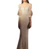 Womens Sequin Corduroy Off-Shoulder Half-Sleeve Long Fitted Mermaid Evening Dress