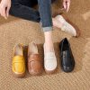 Womens Vintage Genuine Leather Flat Shoes Comfortable Non-Slip Casual