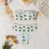 Womens Strapless Two Piece Bikini Quick Dry High Elasticity Padded No Underwire Vacation