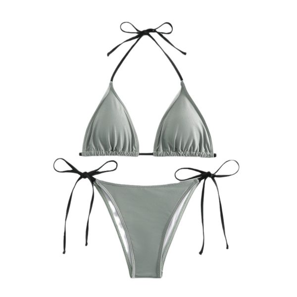 Womens Hot Girl Backless Two Piece Bikini Padded No Underwire Polyester Spandex