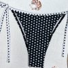 Womens Retro Polka Dot Triangle Bikini Tie Side Padded No Underwire
