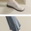 Womens Round Toe Buckle Loafers College All Season Comfy Shoes