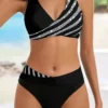 Womens Rhinestone Two Piece Padded Polyester Bikini