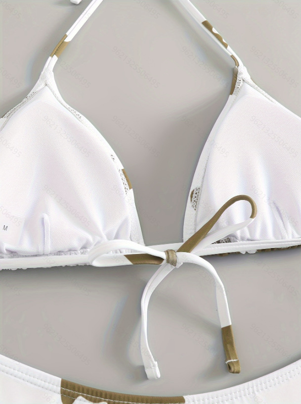 Women's Two Piece Bikini Padded Wireless Polyester Spandex Swimwear