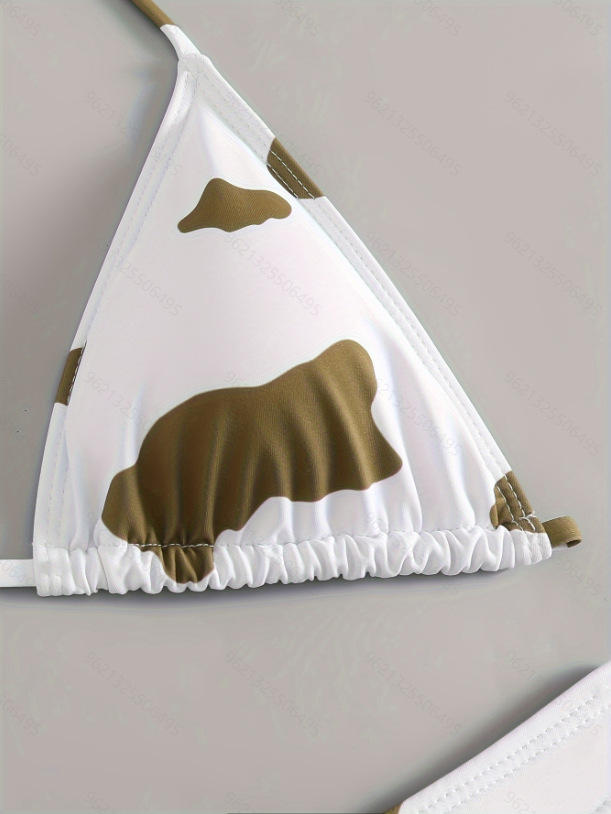 Women's Two Piece Bikini Padded Wireless Polyester Spandex Swimwear