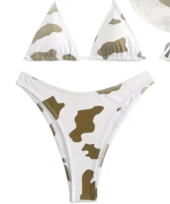 Women's Two Piece Bikini Padded Wireless Polyester Spandex Swimwear