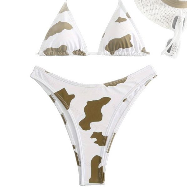 Women's Two Piece Bikini Padded Wireless Polyester Spandex Swimwear