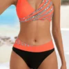 Womens Rhinestone Two Piece Padded Polyester Bikini