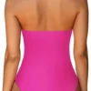 Womens Color Block One Piece Swimsuit Crisscross Padded QuickDry HighElastic