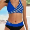 Womens Rhinestone Two Piece Padded Polyester Bikini
