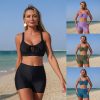 Womens Two Piece Swimsuit with Pockets Quick Dry High Elastic Chest Pad
