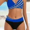 Womens Rhinestone Two Piece Padded Polyester Bikini