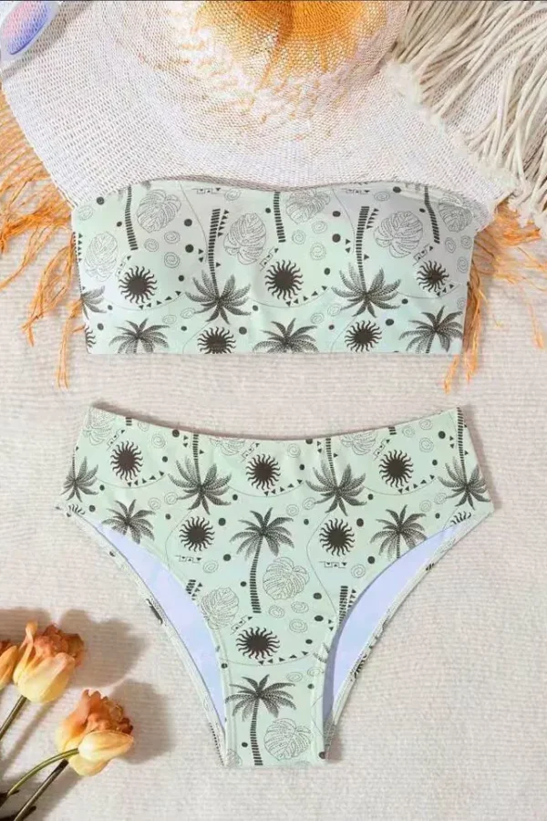 Womens Strapless Two Piece Bikini Quick Dry High Elasticity Padded No Underwire Vacation