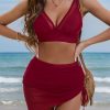 Womens Mesh Drawstring One Piece Swimsuit Slimming Padded No Underwire