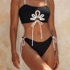 Colorblock Bikini Women Removable Straps Non Padded 2PC Swimsuit